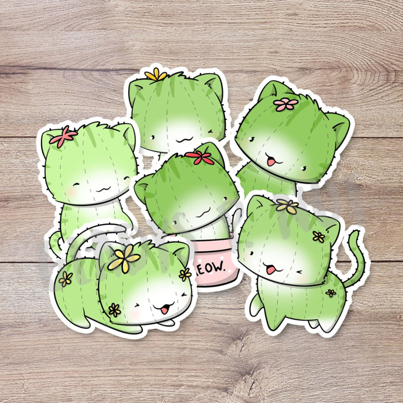 Stickerset - Cactus Cat - CutieSquad