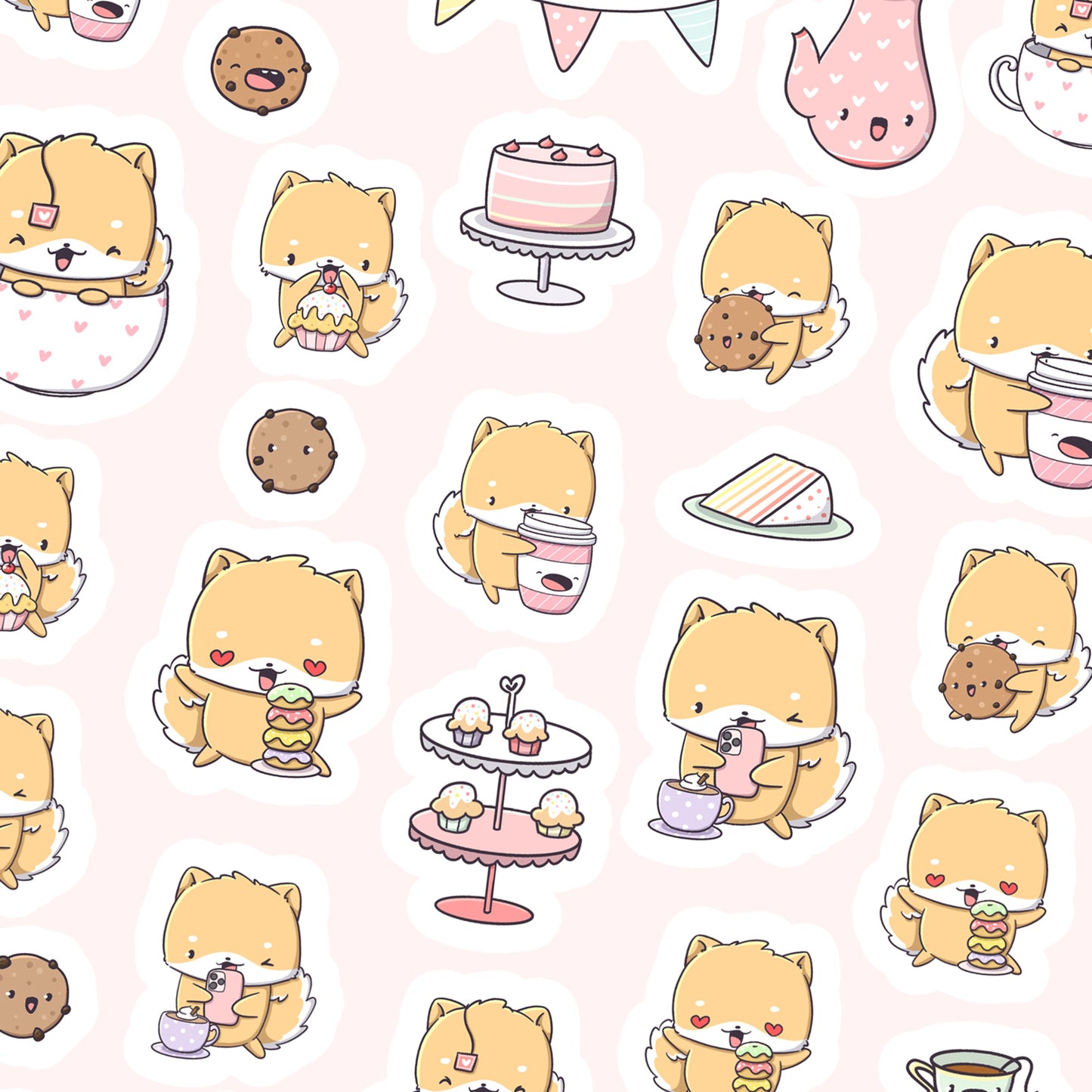 Stickervel - Shiba High Tea - CuteSquad