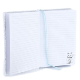 Notitieboek & Potloodhouder A5 - Maneki Neko Pluche