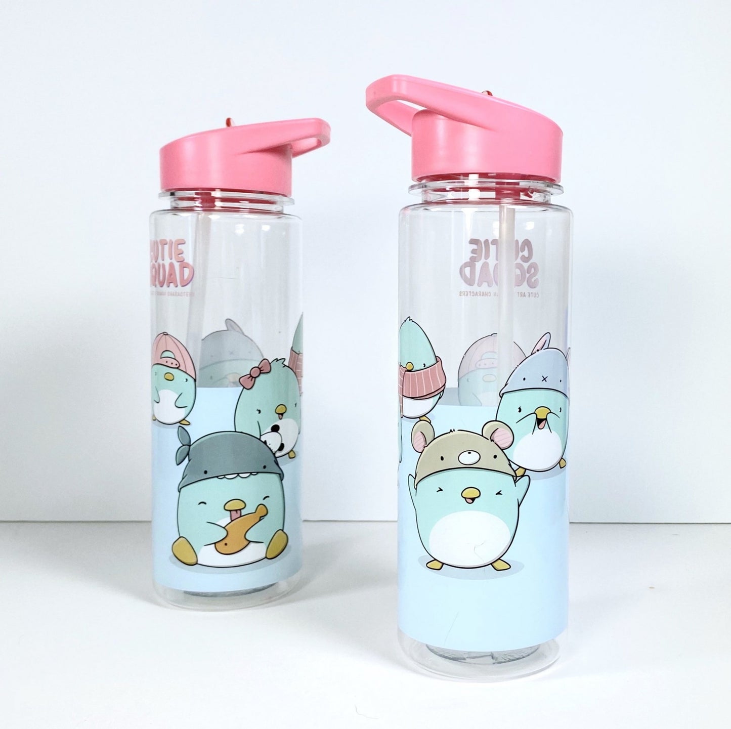 Drinkfles met rietje - Cutiesquad Kawaii Penguins