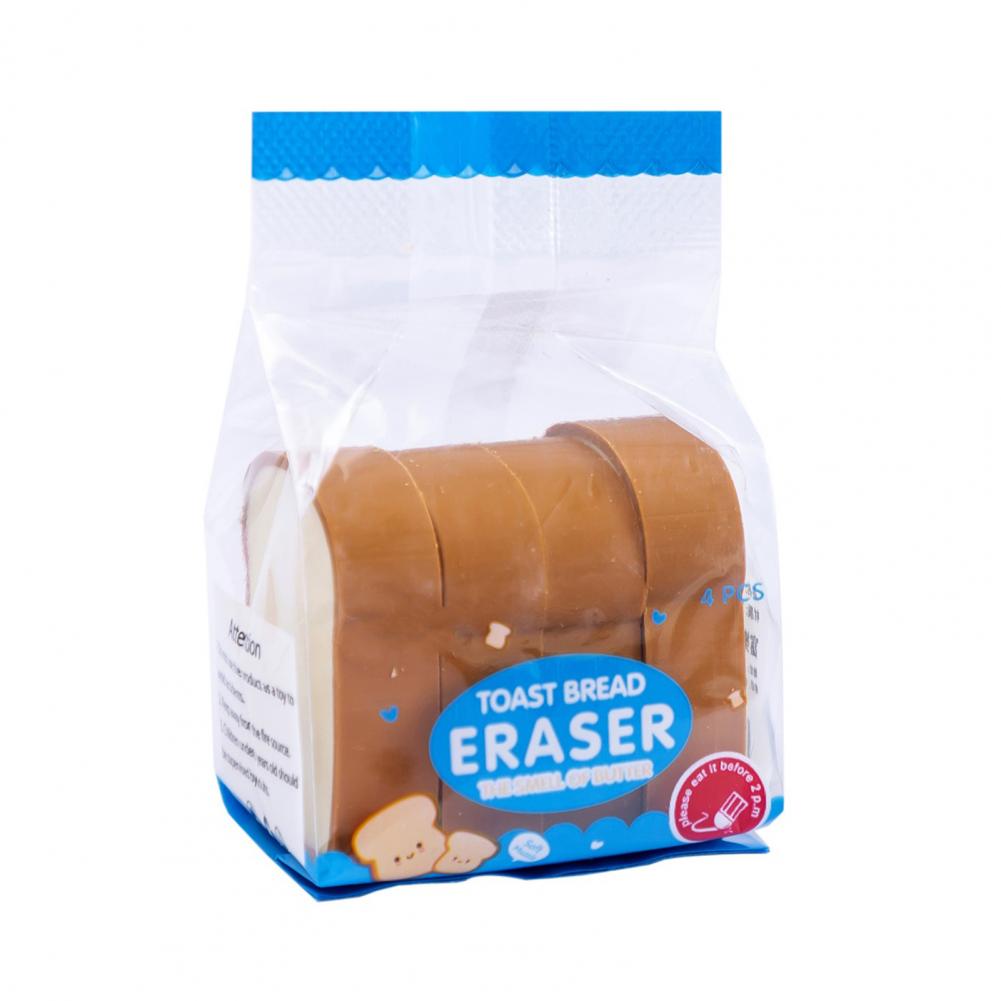 Toast Bread Eraser set (4 mini gummen) - Kies Je Kleur