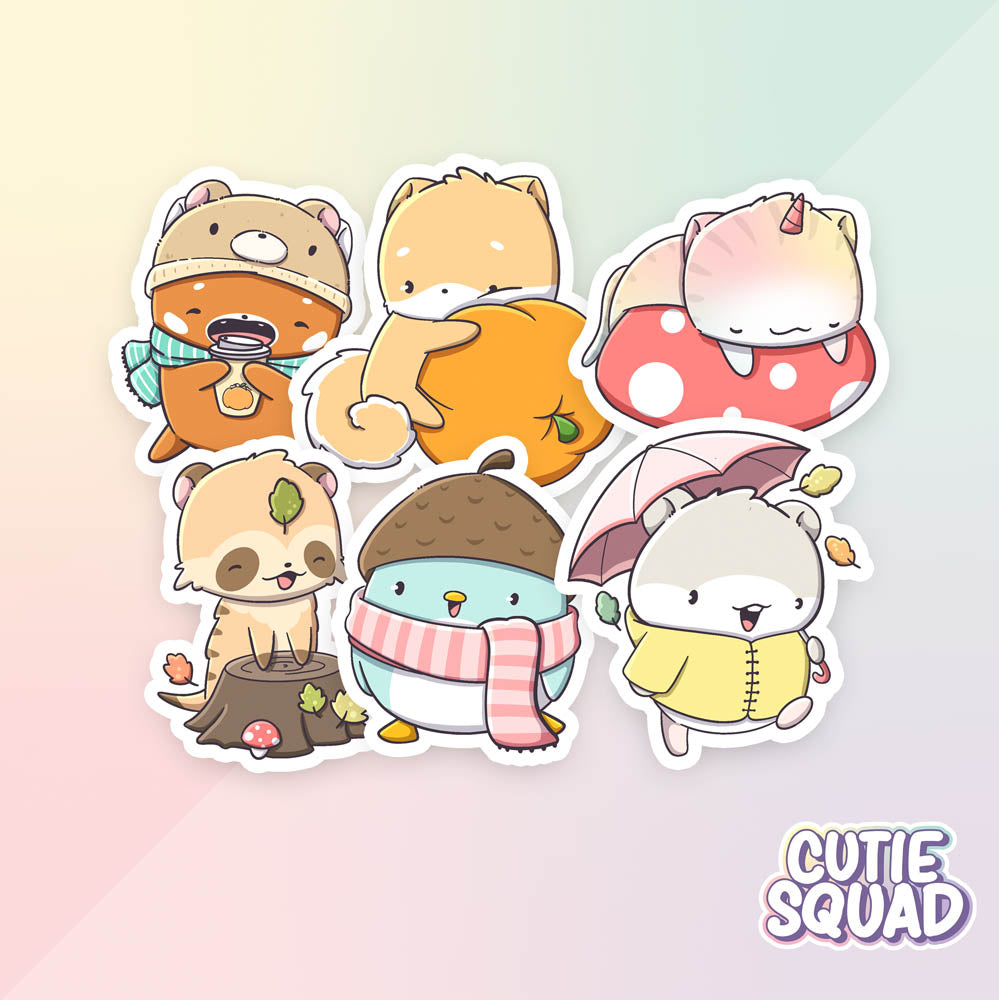 Stickerset - Cozy In Fall - CutieSquad
