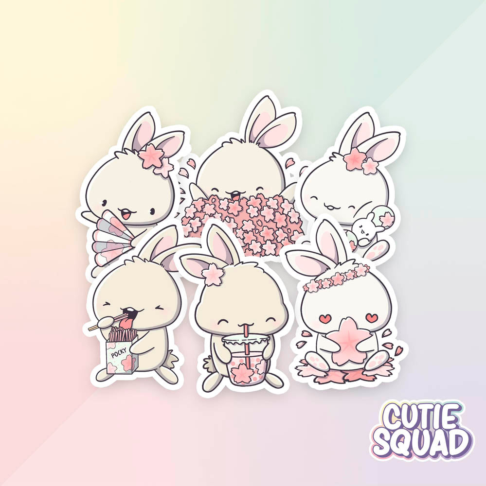 Stickerset - Sakura Bunnies - CutieSquad