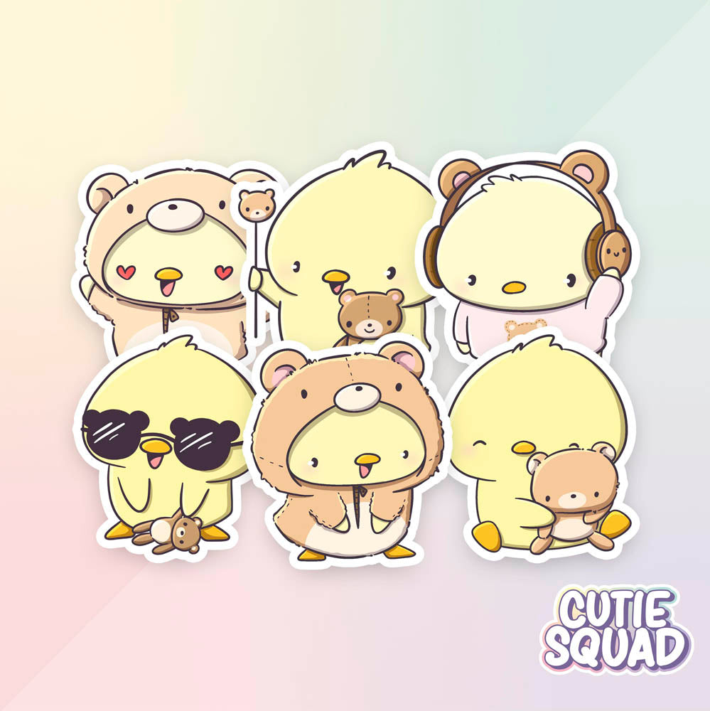 Stickerset - Teddy Ducks - CutieSquad