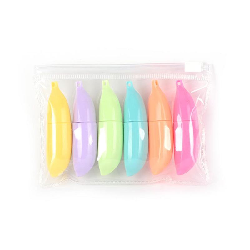 Banana minimarkers - pakje 6 stuks