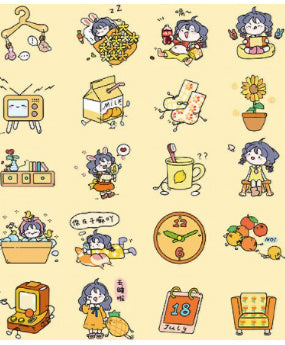 Stickerzakje Stickerflakes Milk Yellow