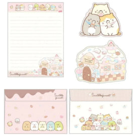 Briefpapierset San-X Sumikkogurashi Okashiya-san Sweet Shop Die-Cut