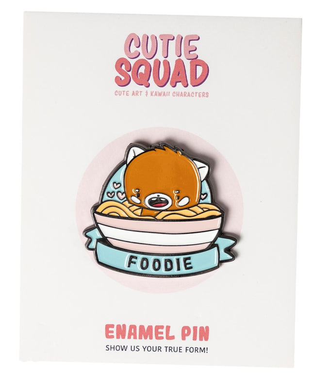 Cutiesquad Enamel Pin - Red Panda Foodie