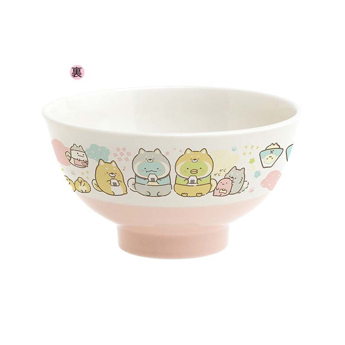Bowl San-X Sumikkogurashi Shiba Dog theme - Pink