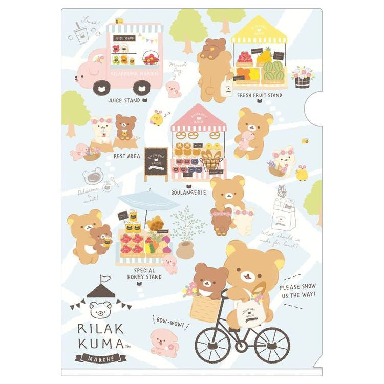 A4 insteekmap Rilakkuma Marché - Blue