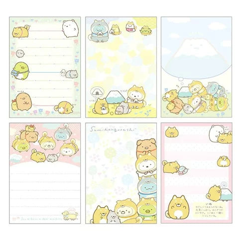 Memoboekje Uitklapbaar met gum - Sumikkogurashi Shiba Dog theme - Pink