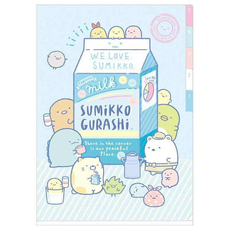 A4 insteekmap (5 tabbladen) Sumikkogurashi - Milky