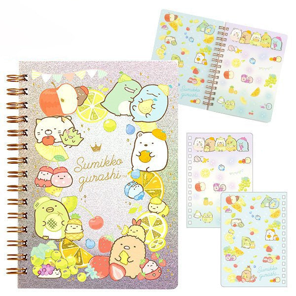 San-X - Sumikkogurashi Pen Pen Fruits Vacation - Stickermapje met ringband