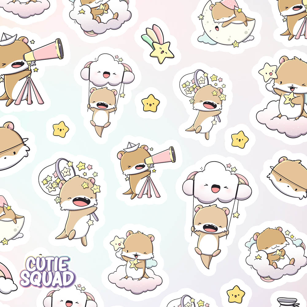 Stickervel - Cloudy Otters - CutieSquad