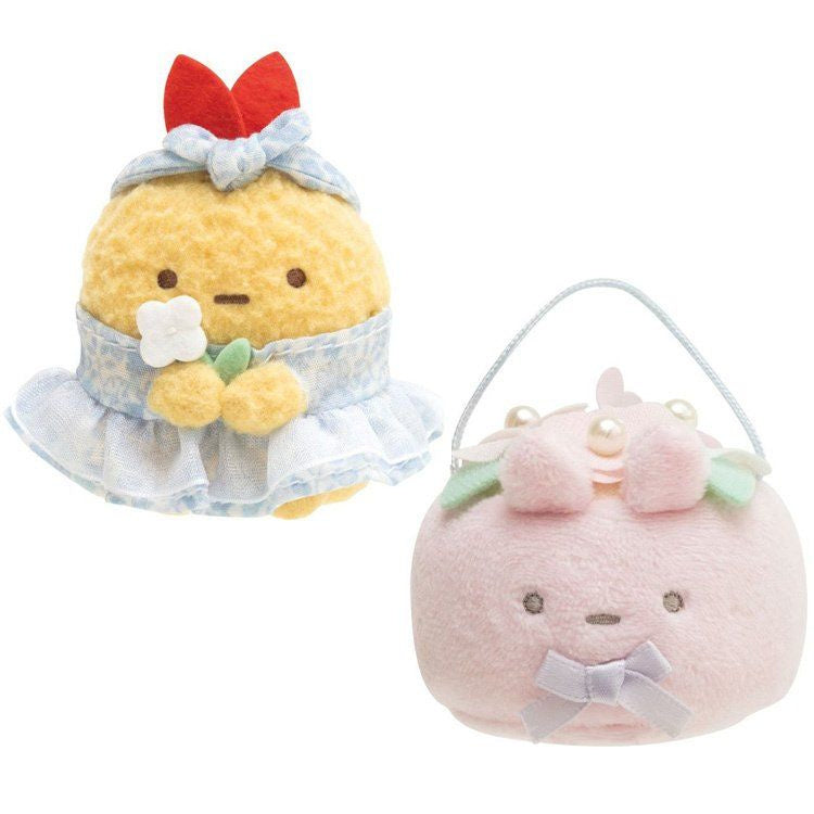 San-X Sumikkogurashi Tenori Plush Set - Ebifurai & Usagi Flower Pot