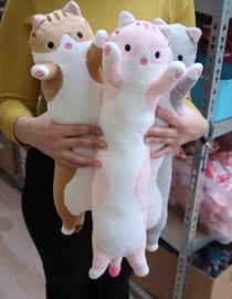 Long Kawaii Cat Plush - PINK