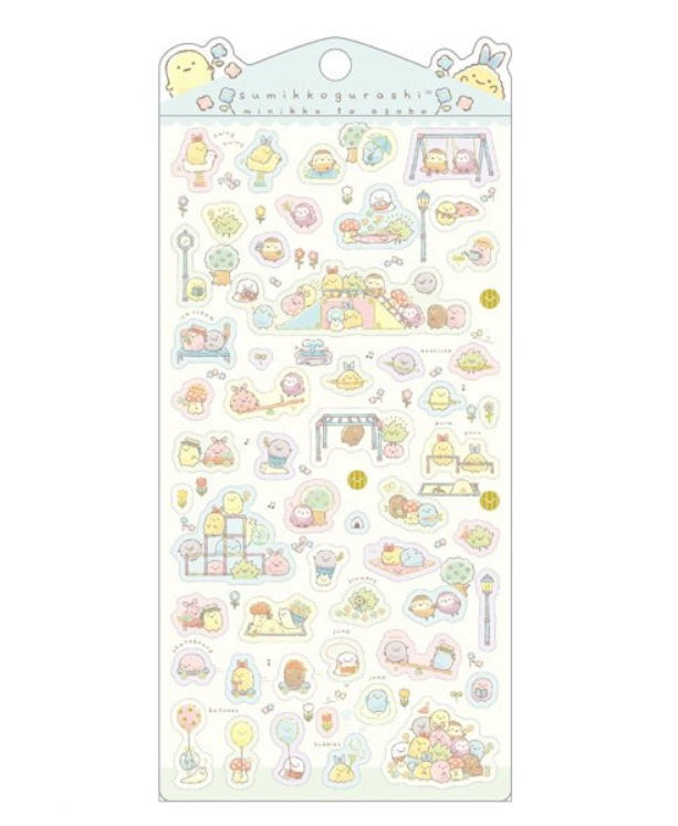 Stickervel San-X Sumikkogurashi Minikko To Osako - Blue