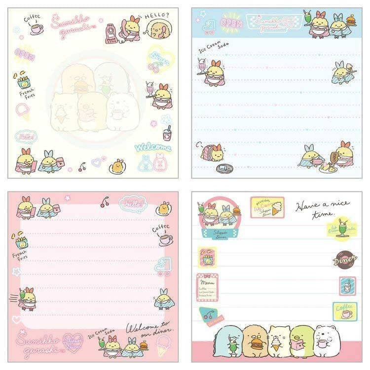 Memoblok Medium - Sumikkogurashi Shippo's Diner Cuties