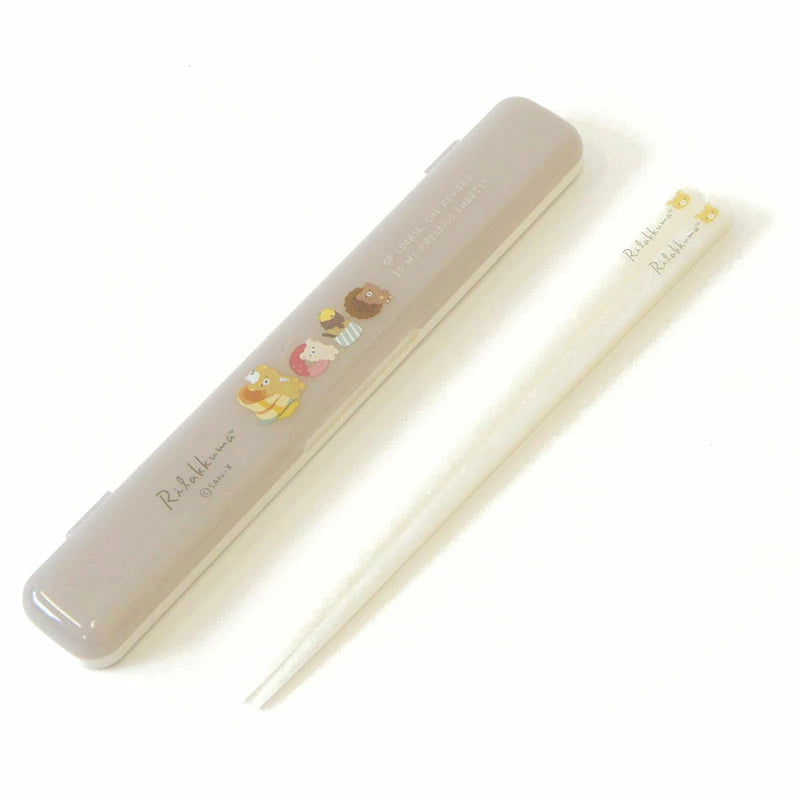 Rilakkuma Chopsticks Set in bewaarbakje bruin