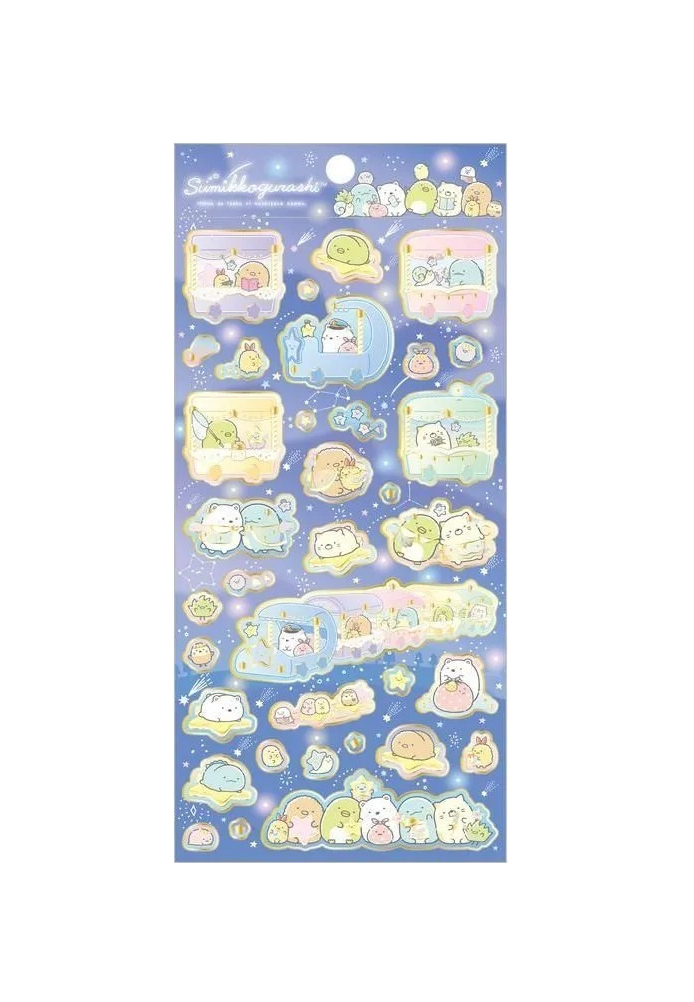 Stickervel San-X Sumikkogurashi Hoshizora sampo - Trein