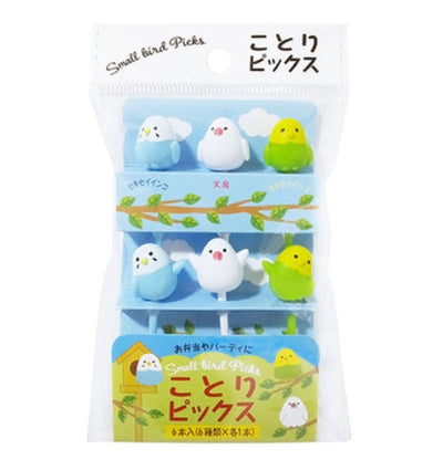 Kawaii Bento Prikkers Birds - Bento Picks