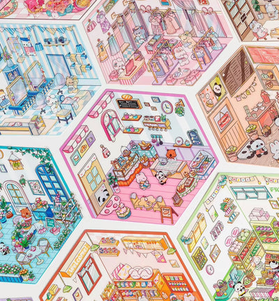 BYO Kawaii Sticker World - Tiny Worlds (Pick One) - DIY Sticker Scene Set