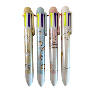 Bunny Multi Colour Pen - 6 Kleuren