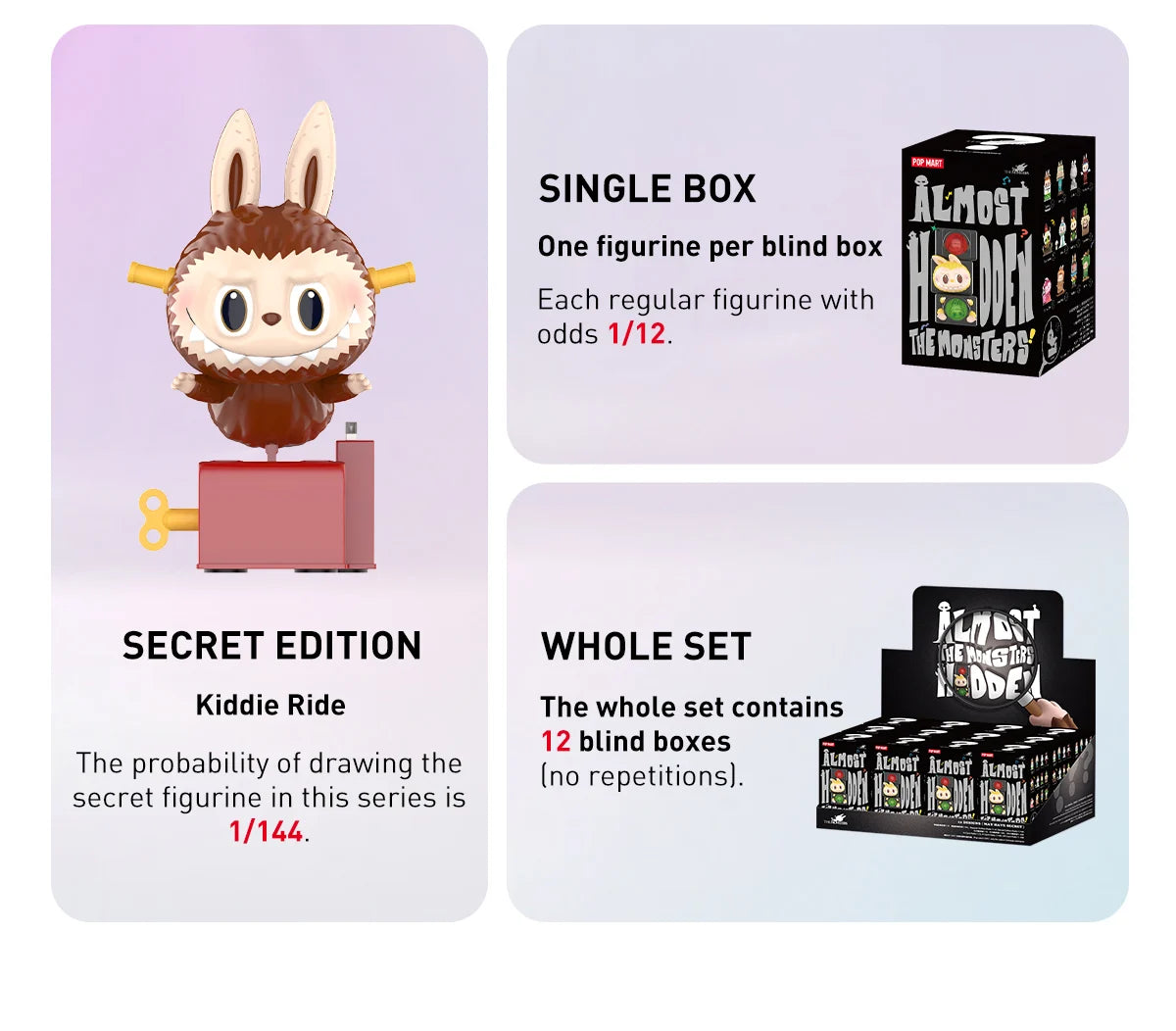 Pop Mart Collectibles Blind Box - The Monsters Almost Hidden Series