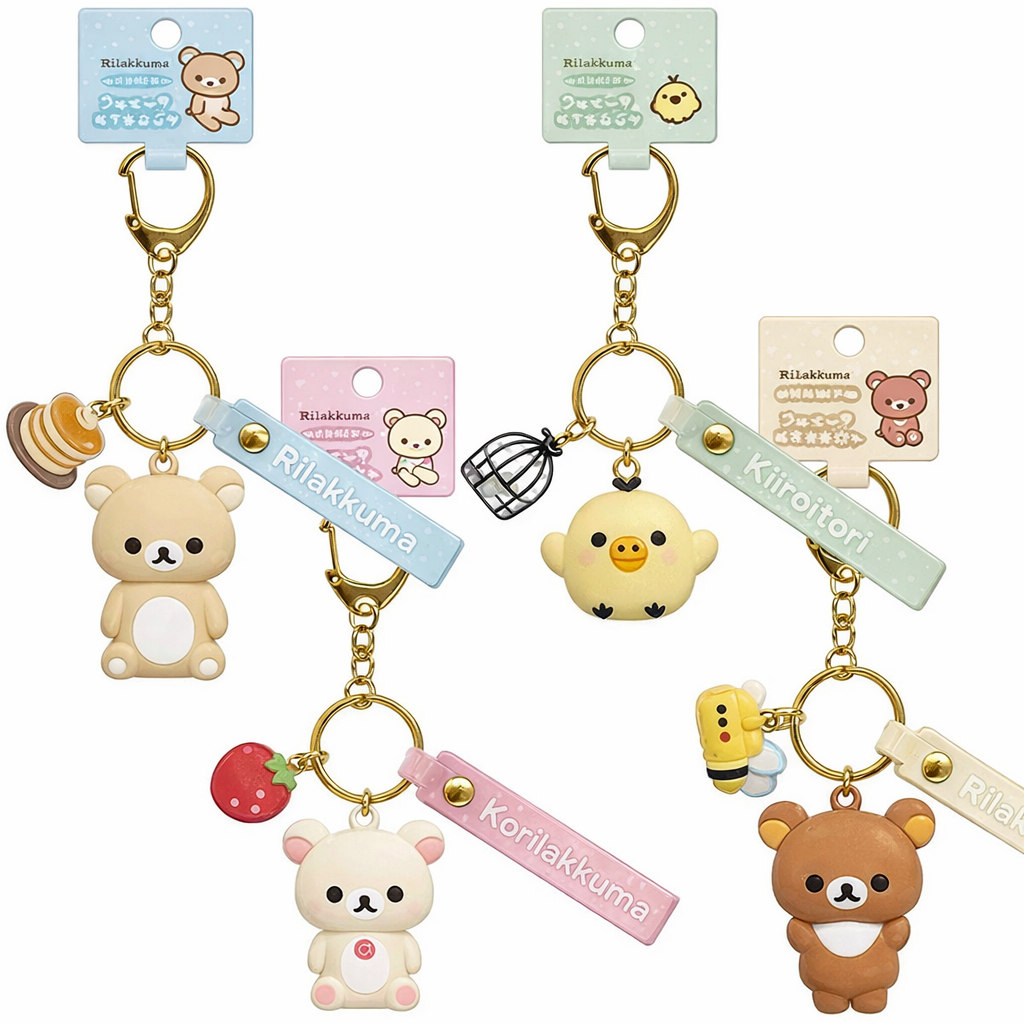 Rilakkuma And Friends - Keychain with Strap - Pick one