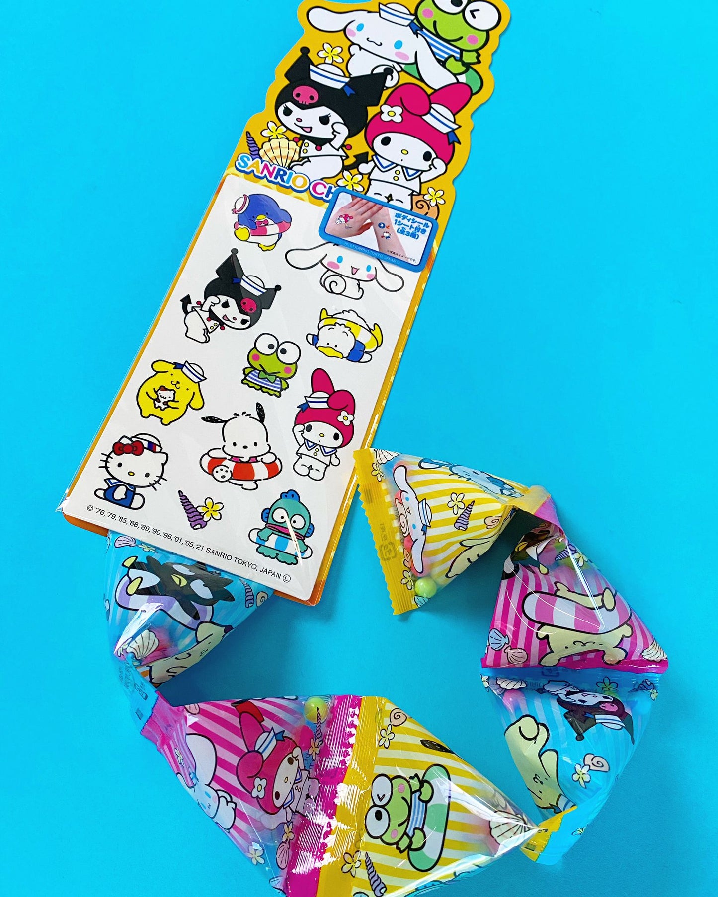 Sanrio Candy uitdeelverpakking met vel tattoos - Kies je soort