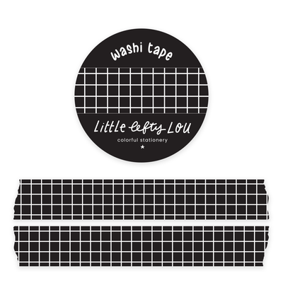 Washi Tape - Black Grid