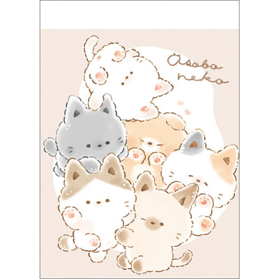 Memoblok Klein - Osobo Neko Playful Cats - White