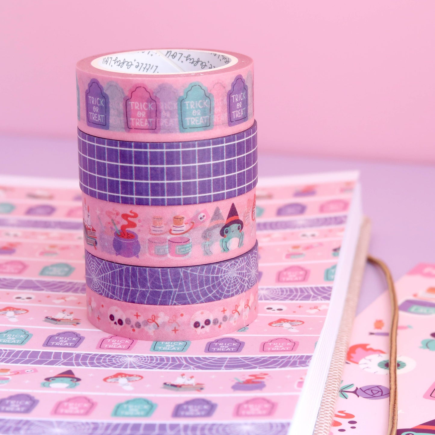 Washi-tape - Purple Grid