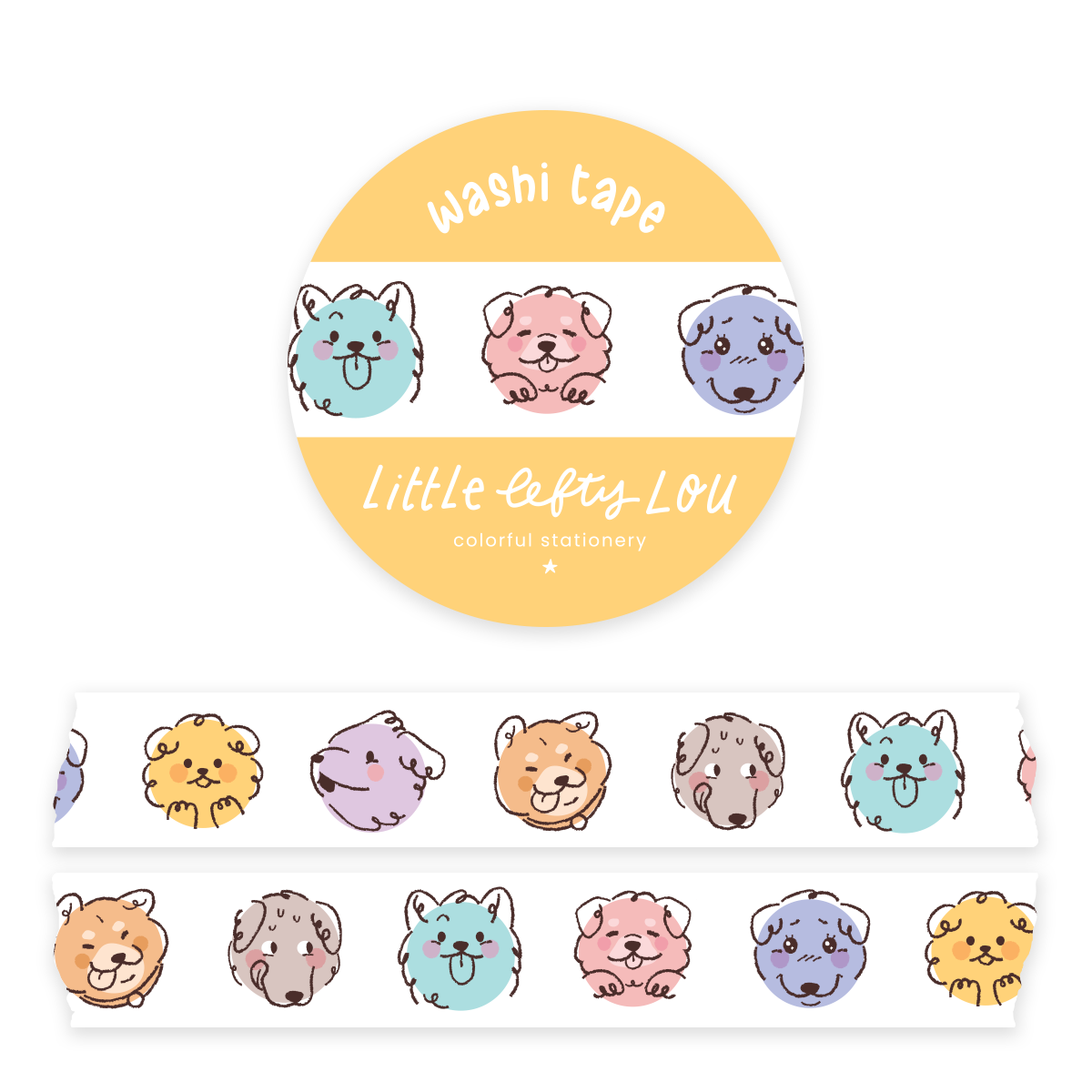 Washi Tape - Doggie Dots - Little Lefty Lou