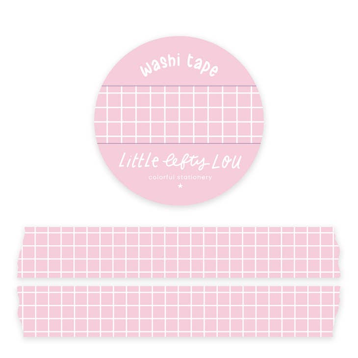 Washi Tape - Pink grid