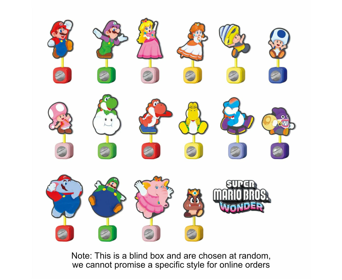 Bandai Shokugan Super Mario Bos Wonder Clip Stand Blind Box