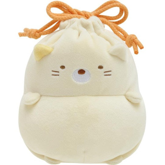 San-X Round Belly Drawstring Bag -  Sumikko Gurashi - Neko