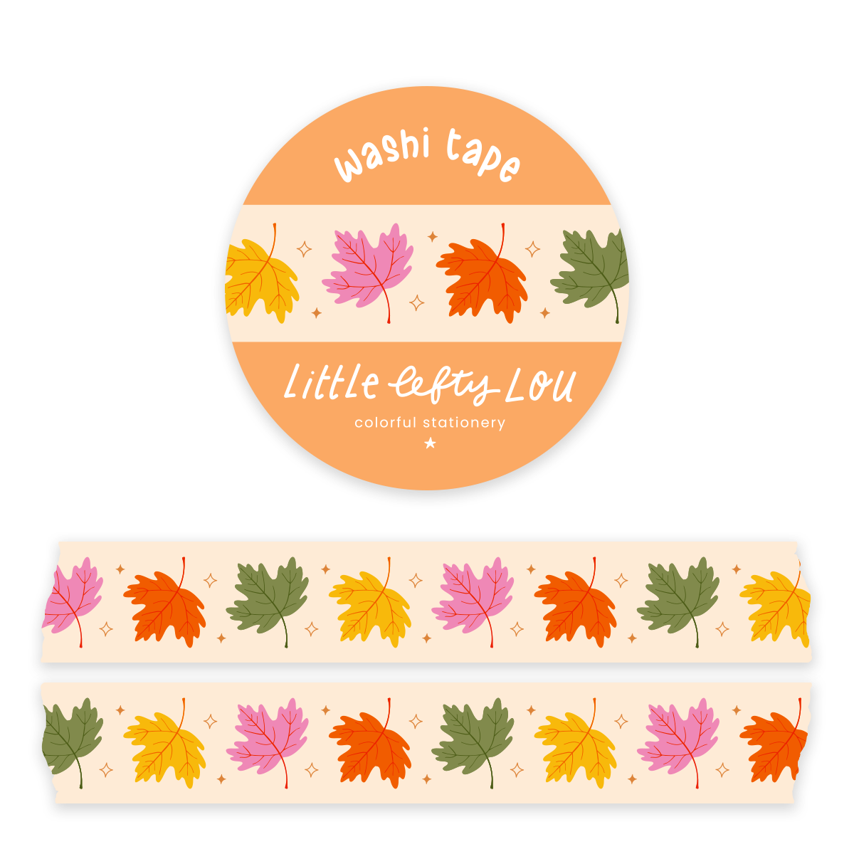 Washi Tape - Colored Leaves - Little Lefty Lou
