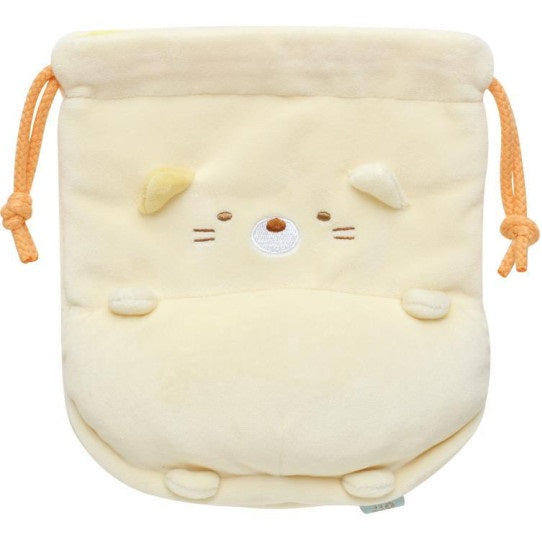 San-X Round Belly Drawstring Bag -  Sumikko Gurashi - Neko