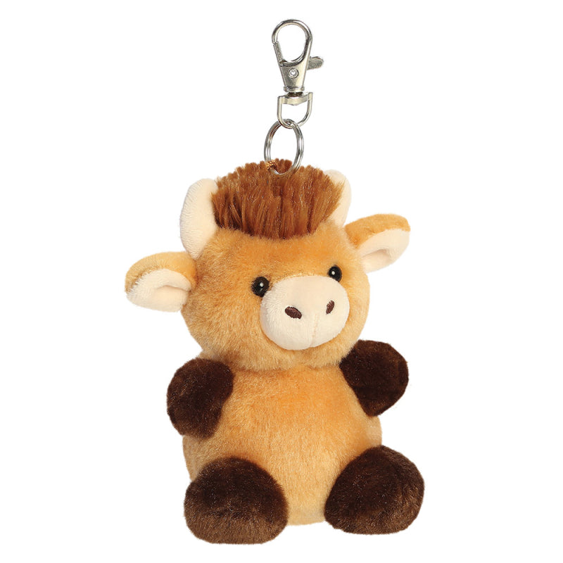 Hubert Highland Cow Palm Pal Clip-On Keychain - 10 cm