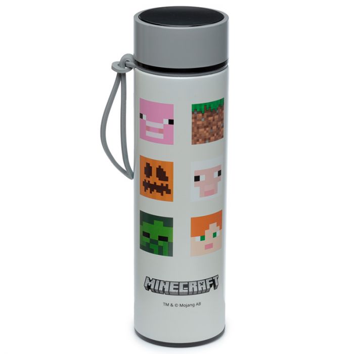 Drinkfles Minecraft (Thermofles RVS met thermometer)