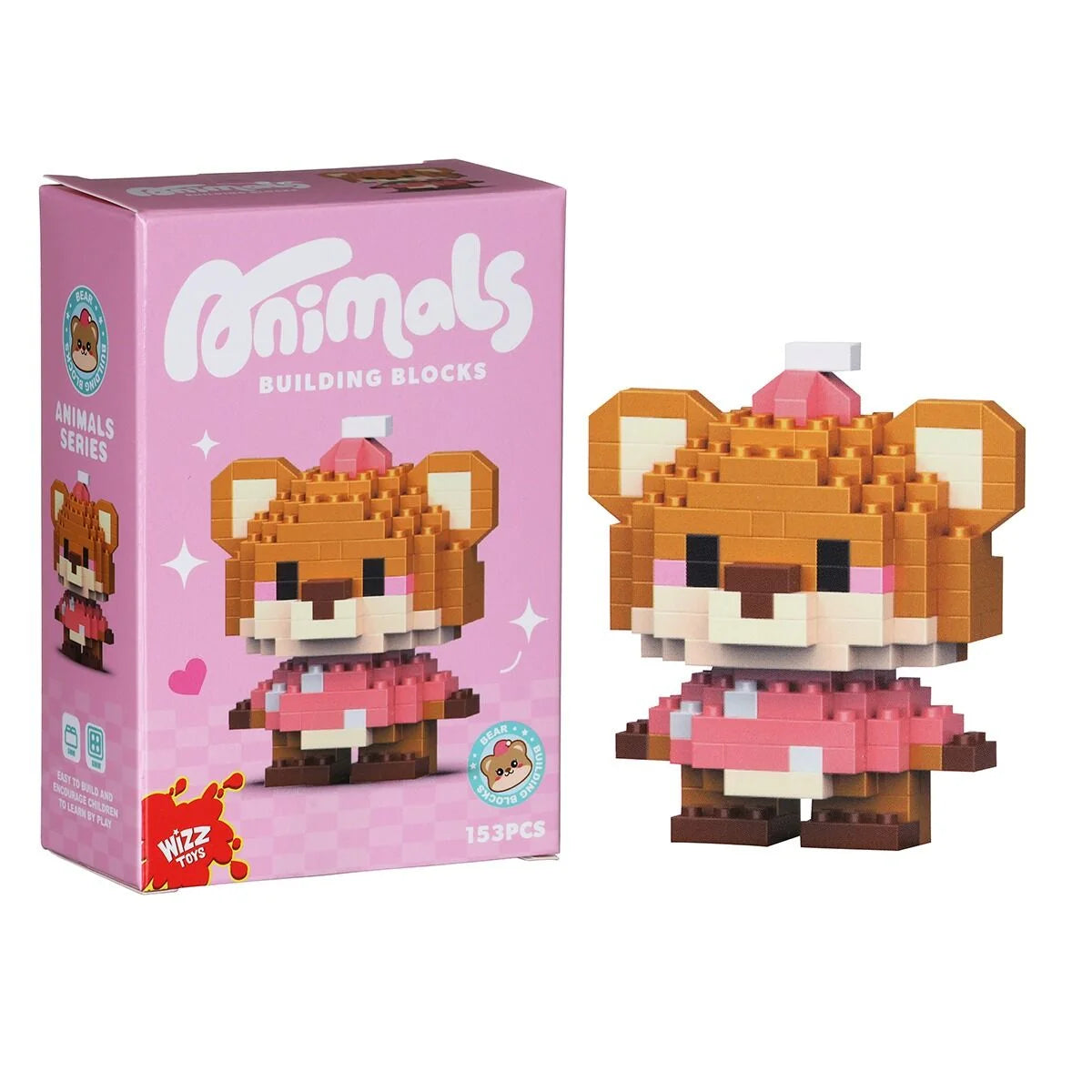Mini Bricks - Pink Bear