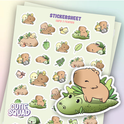Stickervel - Capy & Friends - CutieSquad