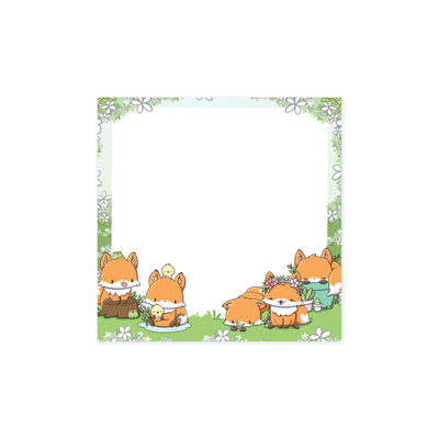 Mini Sticky Notes - Spring Foxes - CutieSquad
