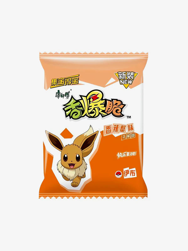 Crispy Pokémon Noodles Snack - Spicy Crab Flavor (Eevee) - THT 14-6-2024