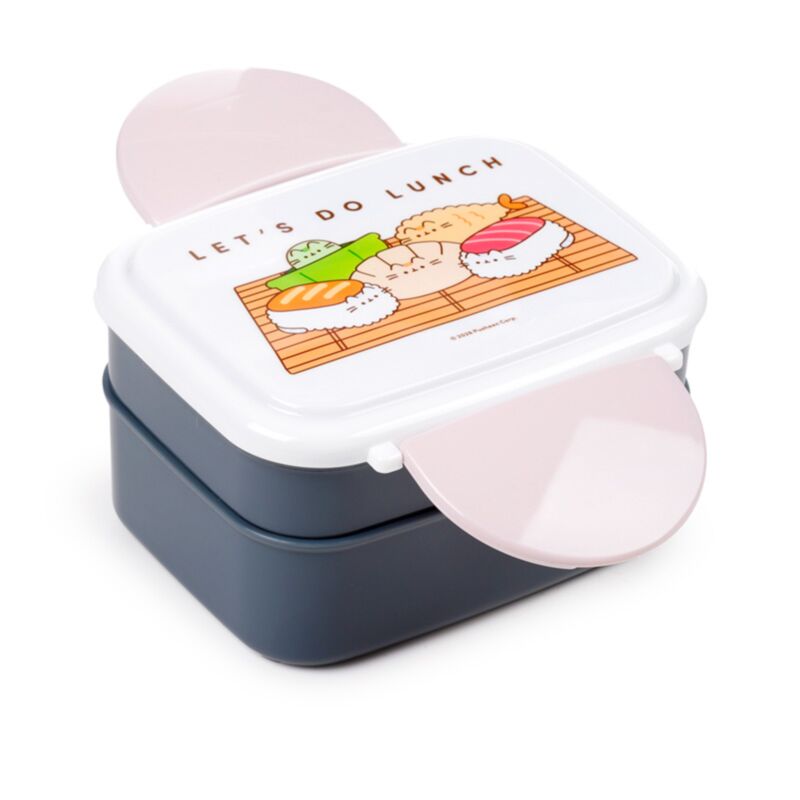 2 laags Lunchbox + Bestek - Pusheen Sushi Club