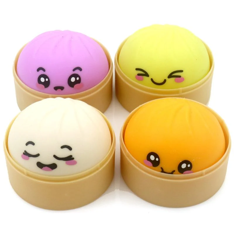 Mini 5,5 cm Coloured Squishy Dumpling - 1x Surprise kleur Squeezy