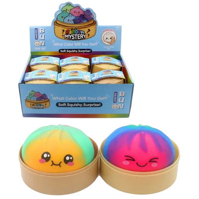 Rainbow Swirl Squishy Dumpling - 1x Surprise kleur Squeezy