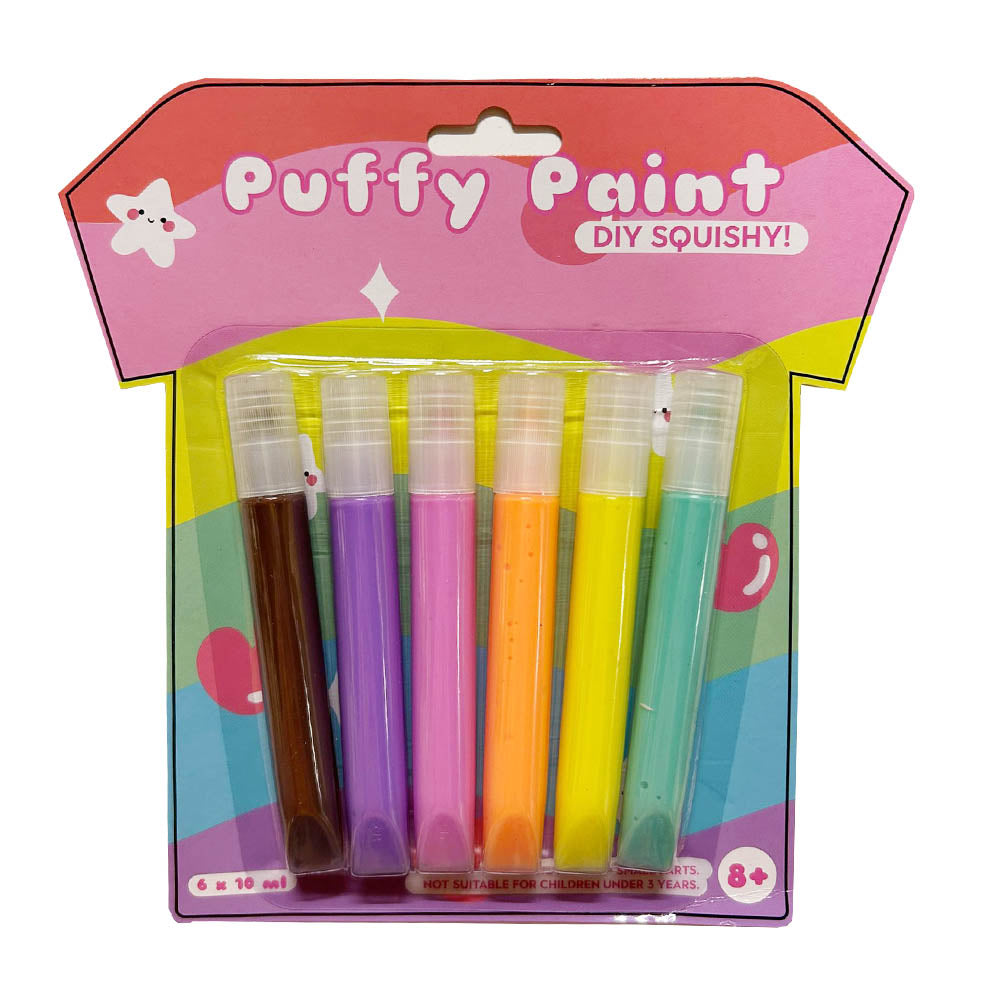 MostCutest.nl DIY Squishy Puffy Paint 6 kleuren - Happy Festival