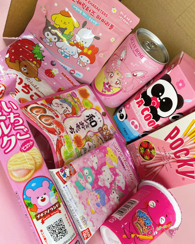 Japanese Pink Kawaii Snack Bundle 💖 - 9 items